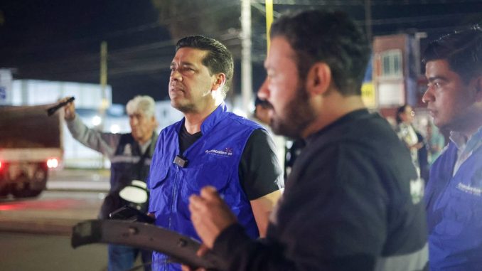 Realiza Municipio de Aguascalientes operativo nocturno de limpieza en el puente de segundo anillo sur