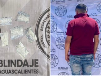 Uniformados de la SSPE de Aguascalientes aseguran a sujeto en posesión de seis envoltorios con sustancia al parecer ilícitas