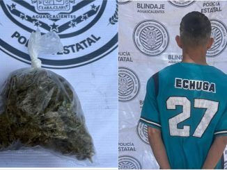 Policías Estatales detienen en el oriente de la ciudad de Aguascalientes a presunto distribuidor de sustancias al parecer ilícitas