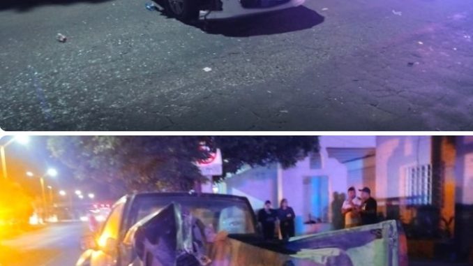 Policía Vial asiste accidente de tránsito tipo volcadura al sur de la ciudad