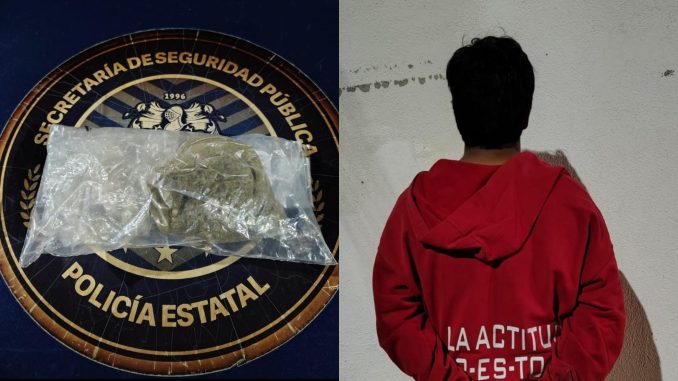 Presunto distribuidor de sustancias al parecer ilícitas fue detenido por Policías Estatales en la carretera a El Sabinal