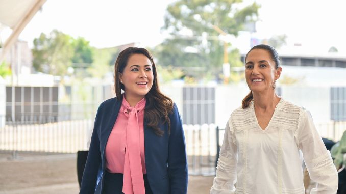 Gobernadora Tere Jiménez y Claudia Sheinbaum sellan compromiso de trabajo conjunto en Aguascalientes