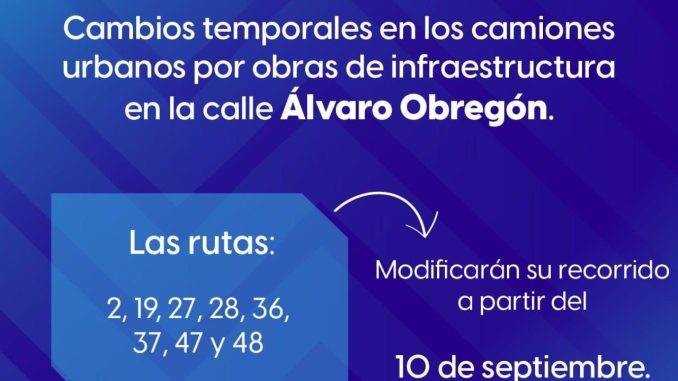 Cambio de Rutas en el Transporte Público