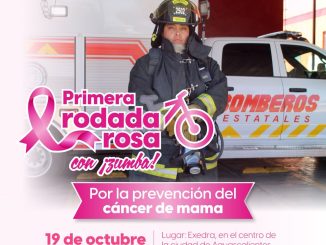 Policía Estatal organiza la primera Rodada Rosa contra el Cáncer de MAMA