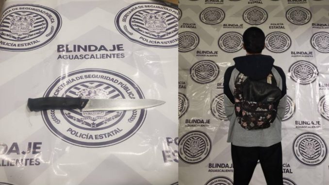 Policías del Mando Coordinado detienen a sujeto que tenía un arma prohibida en su poder, su captura en el operativo Pescador en el Municipio de Pabellón de Arteaga