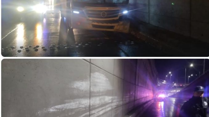 Policía vial asiste un accidente de tránsito al norte de la ciudad