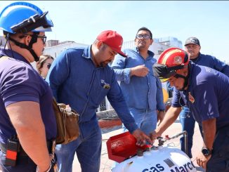 Revisa Protección Civil Municipal tanques estacionarios en el Mercado Terán