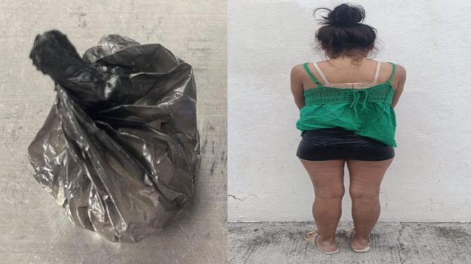 Policías Estatales de Aguascalientes detienen en el Ejido Peñuelas a una Mujer que tenía en su poder un envoltorio de sustancia granulada al parecer cristal