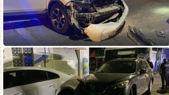 Policía Vial atiende reporte de choque entre dos vehículos