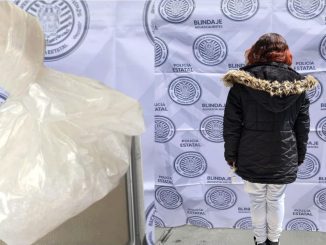 Oficiales de la Policía Estatal de Aguascalientes detuvieron a una Mujer en poder de bolsa con sustancia al parecer cristal