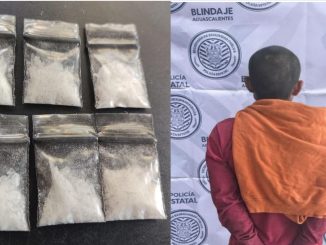 Policías Estatales de Aguascalientes detienen a sujeto en poder de envoltorios de sustancia granulada al parecer cristal