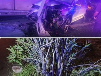 Policía Vial asiste accidente de tránsito entre un vehículo y una estructura metálica en Av. Héroe de Nazozari