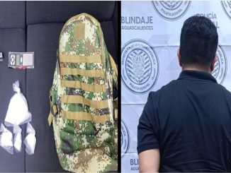Policías Estatales de Aguascalientes detienen a motociclista en poder de sustancia granulada al parecer cristal
