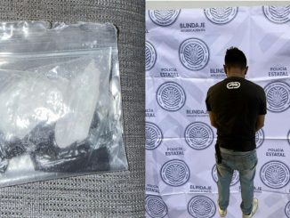 Policías Estatales de Aguascalientes detienen a sujeto en poder de un envoltorio que contenía sustancia granulada al parecer cristal