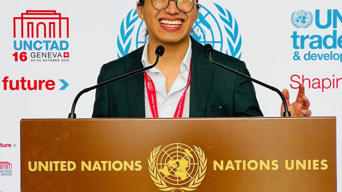 Desde Tijuana, joven mexicano representa a México en la ONU en Suiza