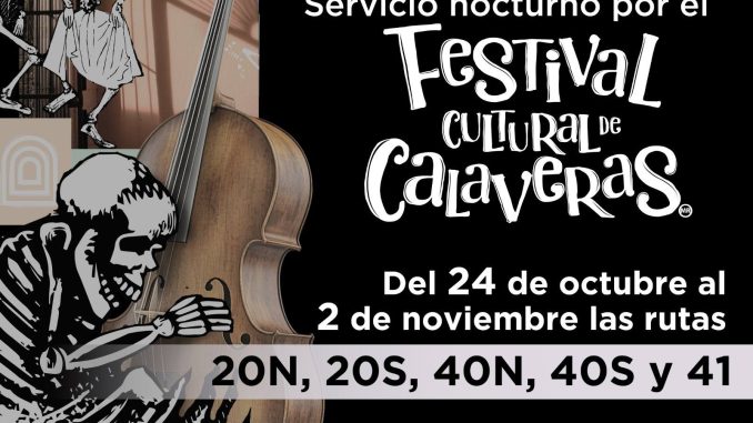 Los camiones urbanos amplían horarios por el Festival Cultural de Calaveras.