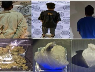 Policías Estatales de Aguascalientes en coordinación con Preventivos de Jesús María y Cosío detienen a tres personas con sustancias al parecer ilícitas