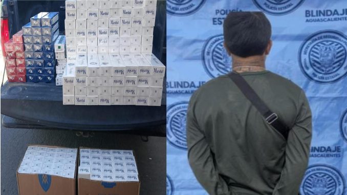 Policías Estatales detienen a sujeto que tenía en su poder 2,500 cajetillas de cigarros de procedencia extranjera sin acreditar la propiedad legal