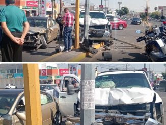 Policía Vial atiende choque entre dos vehículos en Av. de la Convención de 1914