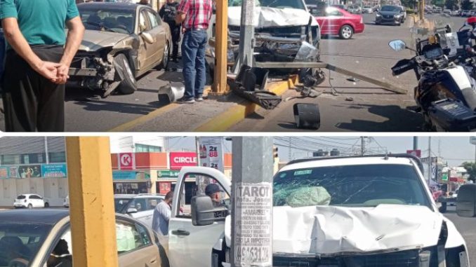 Policía Vial atiende choque entre dos vehículos en Av. de la Convención de 1914