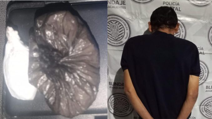 Policías Estatales detienen a sujeto en poder de aproximadamente 19 gramos de sustancia granulada al parecer cristal