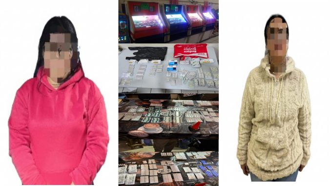 Dos personas detenidas y el aseguramiento de sustancias presumiblemente ilícitas además de máquinas tragamonedas es el resultado de un Operativo conjunto entre la SSPE y la FGR