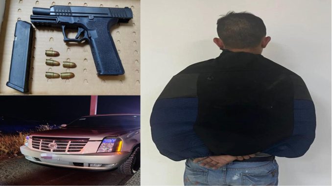 En poder de un arma de fuego corta fue detenido un sujeto por Policías Estatales en la carretera 45 sur