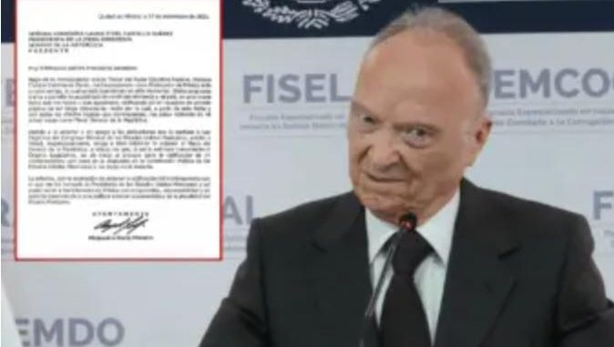 Esta es la carta de renuncia de Gertz Manero; será embajador 'en un país amigo'