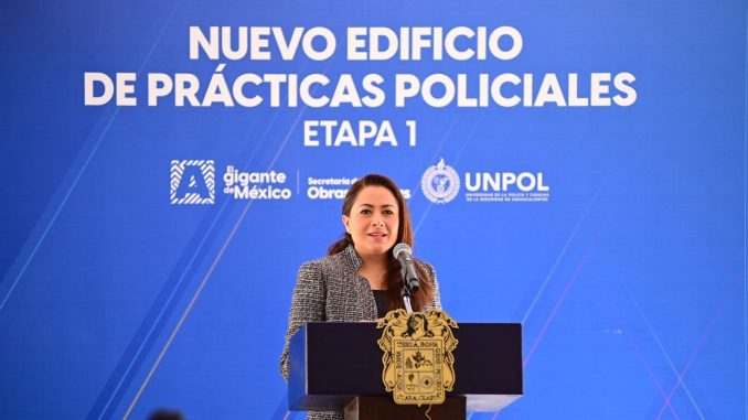 Gobernadora Tere Jiménez supervisa la construcción del nuevo edificio de Prácticas Policiales; fortalecerá la formación de las Corporaciones de Seguridad