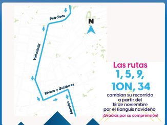Cambios temporales en ocho rutas de urbanos por Tianguis Navideño
