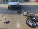 Policía Vial atiende choque entre un automóvil y una motocicleta en Municipio Libre