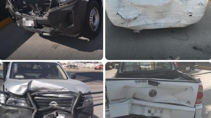 Cuatro vehículos se ven involucrados en choque por alcance sobre Boulevard a Zacatecas y es atendido por la Policía Vial
