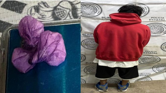 Elementos del Mando Coordinado detienen en el municipio de Jesús María a sujeto en poder de un arma prohibida y envoltorios con sustancia al parecer cristal