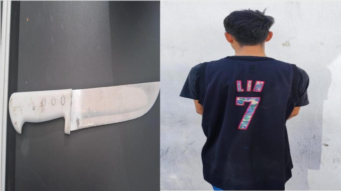 Policías Estatales detienen a sujeto en poder de una arma prohibida en el oriente del Municipio de Aguascalientes