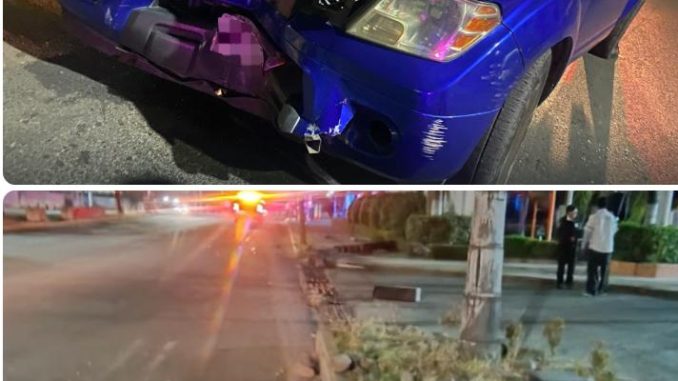 Policía Vial atiende percance contra objetos fijos en Avenida Tecnológico