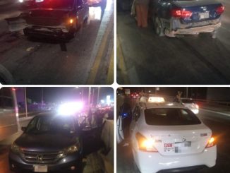 Policía Vial atiende choque múltiple entre cuatro vehículos en Bulevar a Zacatecas