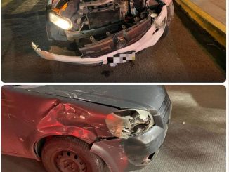 Policía Vial atiende choque entre dos vehículos en la Av. López Mateos