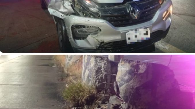 Policía Vial atiende percance contra objeto fijo en Villas del Pilar