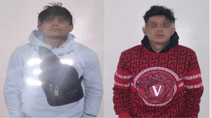 Policías Estatales detienen a dos sujetos en poder de machetes, fueron puestos a disposició de la Autoridad Ministerial