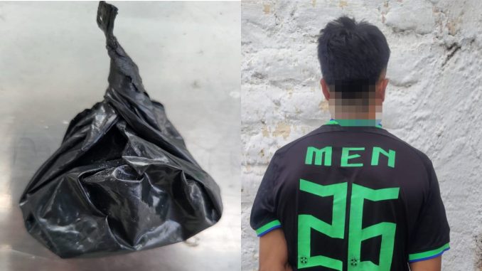 Policías Estatales de Aguascalientes detienen a sujeto en poder de sustancia granulada al parecer cristal