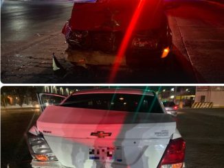 Policía Vial atiende choque por alcance en Av. José María Chávez