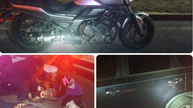 Policía Vial atiende accidente entre vagoneta y motocicleta en Av. Aguascalientes que dejó dos lesionados