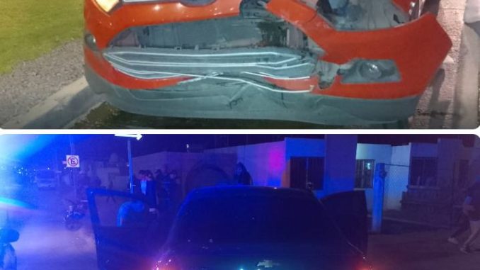 Policía Vial atiende choque entre dos vehículos en el fraccionamiento Paseos del Sur