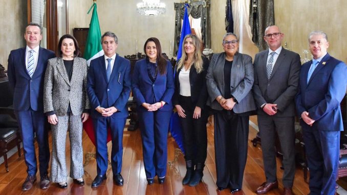 Gobernadora Tere Jiménez abre posibilidad de cooperación comercial y educativa tras reunirse con el Embajador de la Unión Europea en México