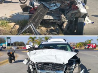 Policía Vial atiende choque por alcance con saldo de cuatro personas lesionadas