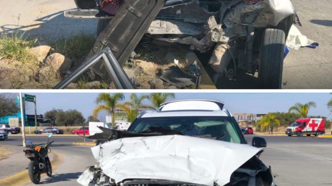 Policía Vial atiende choque por alcance con saldo de cuatro personas lesionadas