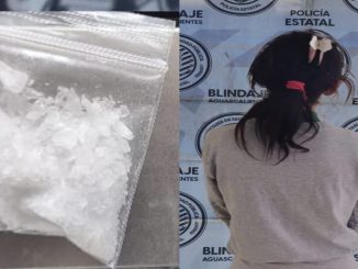Policías Estatales detienen a una Mujer en poder de envoltorio con sustancia granulada al parecer cristal