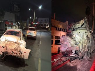 Policía Vial atiende choque sin personas lesionadas en el fraccionamiento Torre y Residencial Santa María