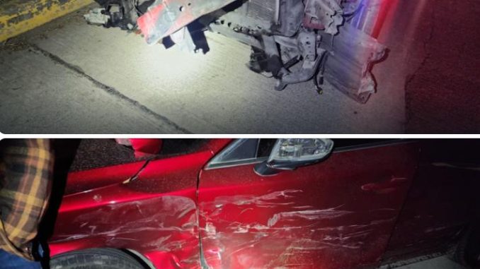 Policía Vial atiende choque entre dos vehículos en el fraccionamiento Palmas del Pedregal