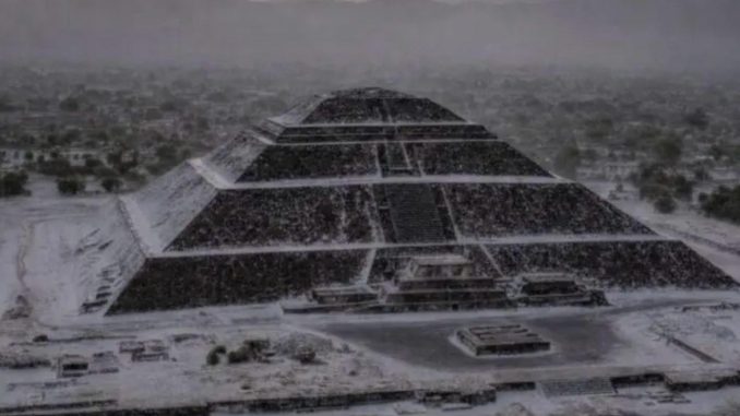Video | Granizada en Teotihuacán deja afectaciones y pirámides cubiertas de blanco